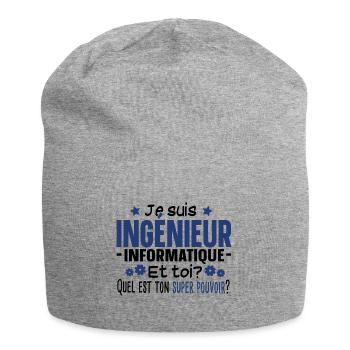 Ingénieur Métier Informatique Humour Citations - Bonnet en jersey - gris chiné - Devant