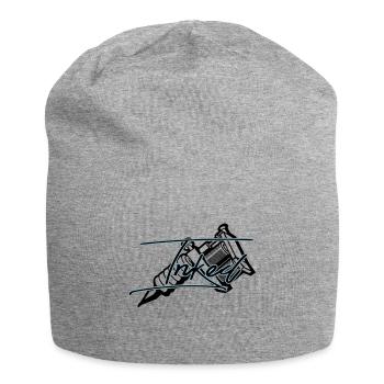 Tatouage machine à tatouer - Bonnet en jersey - gris chiné - Devant