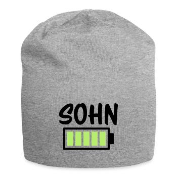 Sohn - Akku - Jersey-Beanie - Grau meliert - Vorne