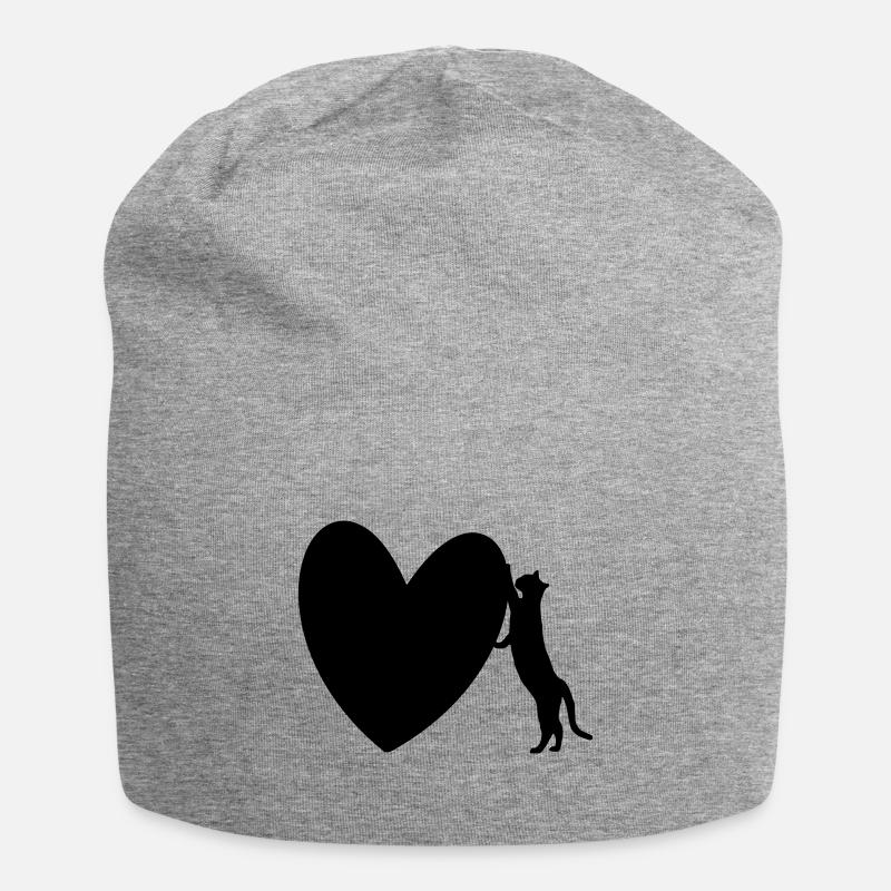 CatLove2 - Jersey-Beanie - Grau meliert