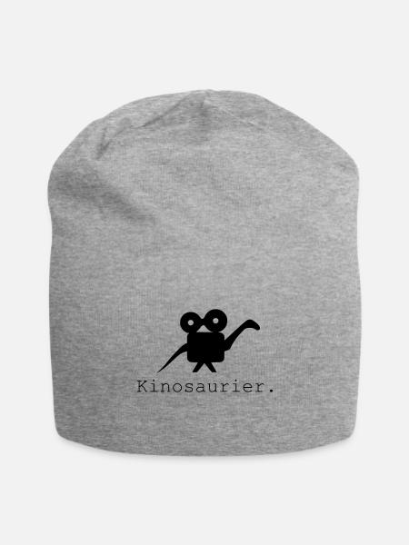 lustig nerd geek, geschenkidee, Kinosaurier - Jersey-Beanie - Grau meliert