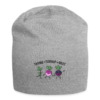 Thym au navet le cadeau de betterave - Bonnet en jersey - gris chiné - Devant