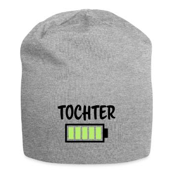 Tochter - Akku - Jersey-Beanie - Grau meliert - Vorne