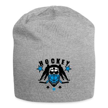 Hockeyschläger Kopf Tod Helm Spieler Spieler Logo - Jersey-Beanie - Grau meliert - Vorne