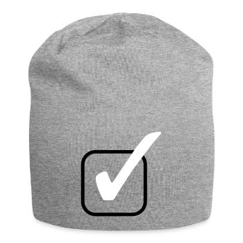 haken symbol - Jersey-Beanie - Grau meliert - Vorne