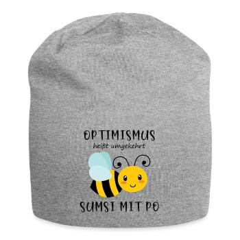 Biene Optimismus Sumsi mit Po - Jersey-Beanie - Grau meliert - Vorne