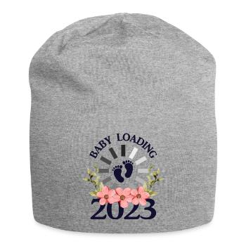 Bébé charge Bébé arrive en 2023, future maman - Bonnet en jersey - gris chiné - Devant