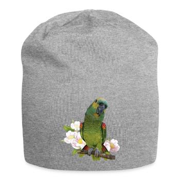 L’amazone à front bleu - Bonnet en jersey - gris chiné - Devant