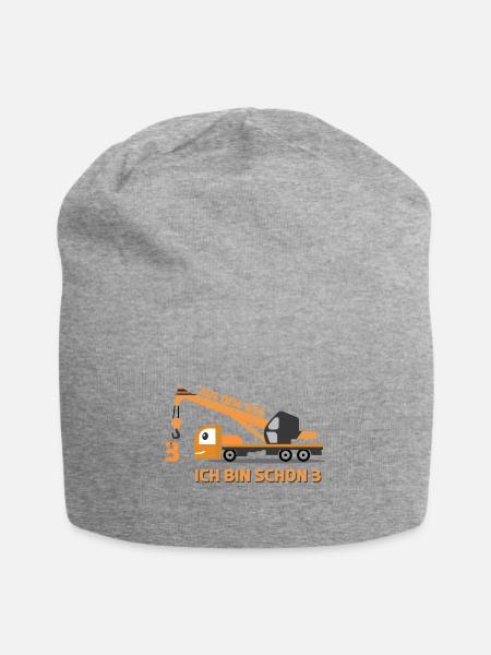 Aus dem Weg - Ich bin schon 3 Kran - Jersey-Beanie - Grau meliert