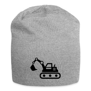 Excavator gift idea for children and adults - Jersey Beanie - heather grey - Front