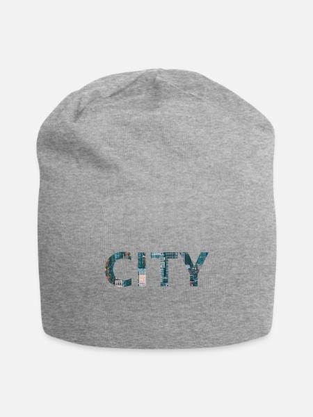 City - Jersey-Beanie - Grau meliert