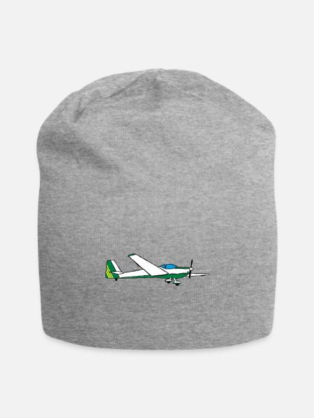 Pilot Flugzeug fliegen Geschenk Segelflieger Mose - Jersey-Beanie - Grau meliert