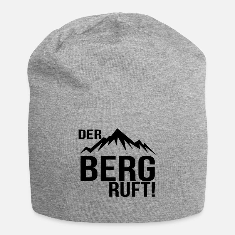 Der Berg ruft - Jersey-Beanie - Grau meliert