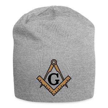 franc-maçon symbole, équerre & compas maçonniques - Bonnet en jersey - gris chiné - Devant