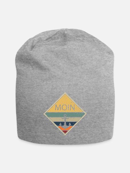 moin moin - Jersey-Beanie - Grau meliert