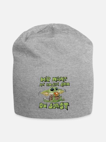Mir nicht auf den Sack gehen du sollst - Jersey-Beanie - Grau meliert