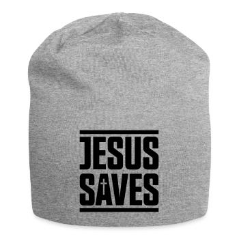 jesus saves - Bonnet en jersey - gris chiné - Devant