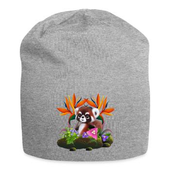 Süßes Fell-Baby - Jersey-Beanie - Grau meliert - Vorne
