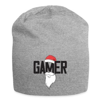 Gaming Santa Santa Beard Beard Gamer - Jersey Beanie - heather grey - Front