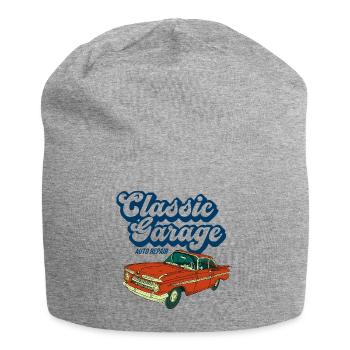 Retro Graphic Car Lover Car Mechanic Vehicle Techn - Jersey-Beanie - Grau meliert - Vorne