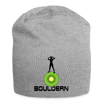 bouldern bouldergil bouldert boulderroute top kiwi - Jersey-Beanie - Grau meliert - Vorne