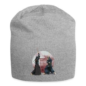 Combat à l’épée de Kendo japonais avec Torii - Bonnet en jersey - gris chiné - Devant