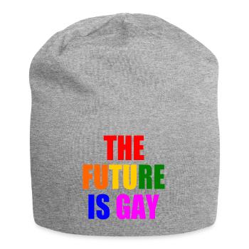 the future is gay - Jersey Beanie - heather grey - Front