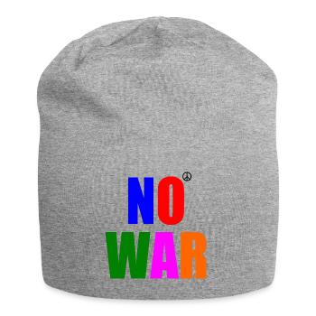 No war - Jersey-Beanie - Grau meliert - Vorne