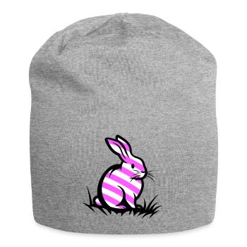 Lapin de Pâques Pâques - Bonnet en jersey - gris chiné - Devant