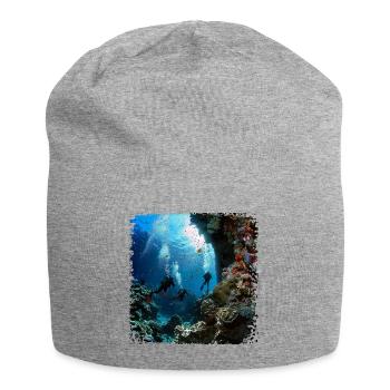 Explore the underwater world with diving - Jersey Beanie - heather grey - Front
