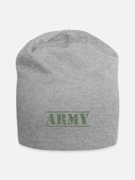 Army - Jersey-Beanie - Grau meliert