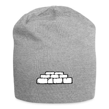 brick wall parpin 1 3 - Jersey Beanie - heather grey - Front