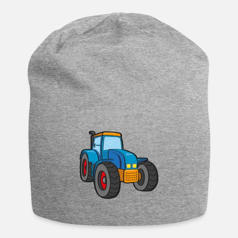 Blue tractor - Jersey Beanie - heather grey