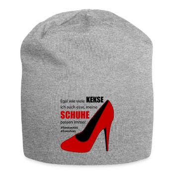 Der Schuh passt perfekt - Jersey-Beanie - Grau meliert - Vorne
