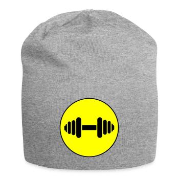 Hantel gewichte icon - Jersey-Beanie - Grau meliert - Vorne