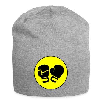 Boxing Boxing Gloves Symbol - Jersey Beanie - heather grey - Front