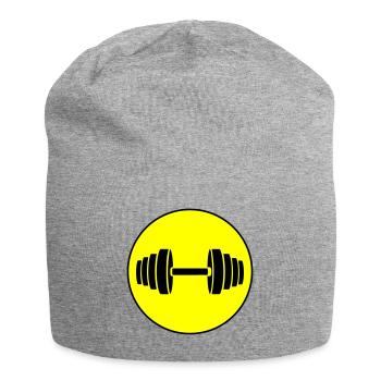 Hantel gewichte Kreis - Jersey-Beanie - Grau meliert - Vorne
