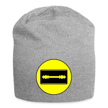 Cercle d’icônes de lame de rasoir - Bonnet en jersey - gris chiné - Devant