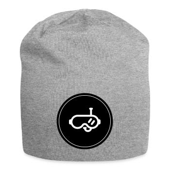 Taucherbrille Kreis - Jersey-Beanie - Grau meliert - Vorne