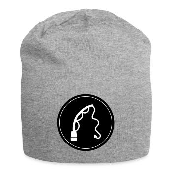Icône de pêche à la canne à pêche - Bonnet en jersey - gris chiné - Devant
