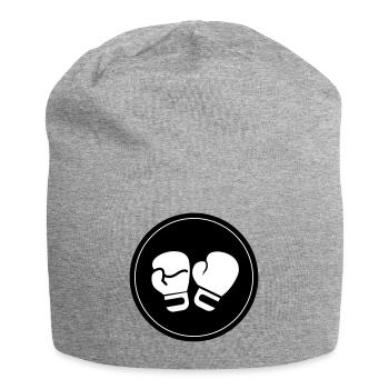 Boxing Boxing Gloves Symbol - Jersey Beanie - heather grey - Front