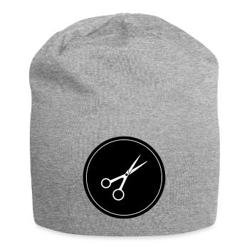 Cercle de barbier aux ciseaux - Bonnet en jersey - gris chiné - Devant