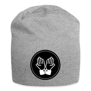 Cercle de prière des mains - Bonnet en jersey - gris chiné - Devant