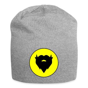 Symbole de barbe - Bonnet en jersey - gris chiné - Devant