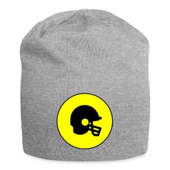 Icône Casque de football - Bonnet en jersey - gris chiné - Devant