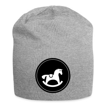 Schauckelpferd Spielzeug Baby - Jersey-Beanie - Grau meliert - Vorne
