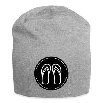 Icône de tongs - Bonnet en jersey - gris chiné - Devant