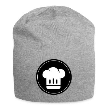 Chapeau de chef Chef - Bonnet en jersey - gris chiné - Devant