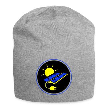 Photovoltaik Anlage Symbol Solar Energie - Jersey-Beanie - Grau meliert - Vorne
