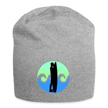 Surfers - surfing - Jersey Beanie - heather grey - Front